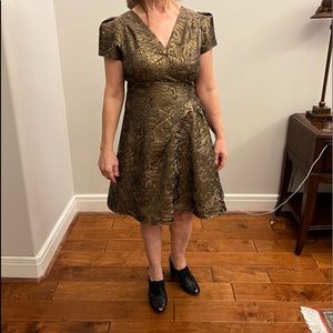 Gold mini dress